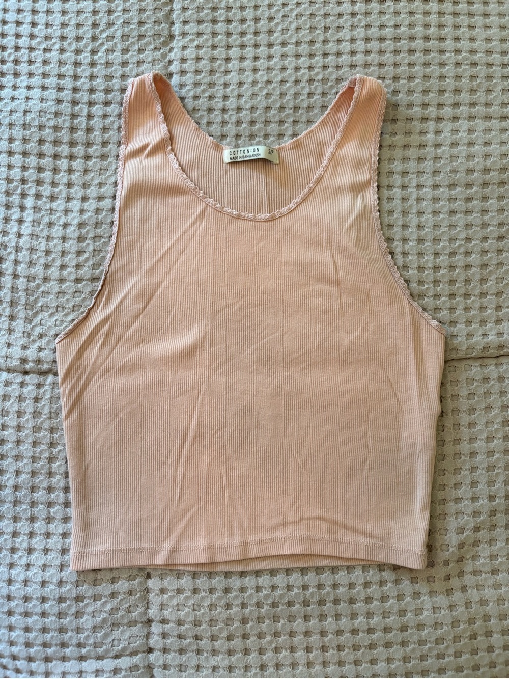 Cotton On Pink Ribbed Tank